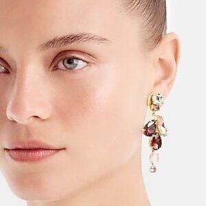 J.CREW Crystal Cluster Statement Earrings